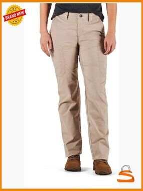 Tactical Cargo Work Pants with Zipper Pockets, Regular Fit, Stretch Canvas